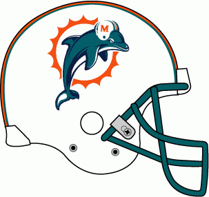 Miami Dolphins 1997-2012 Helmet Logo iron on paper